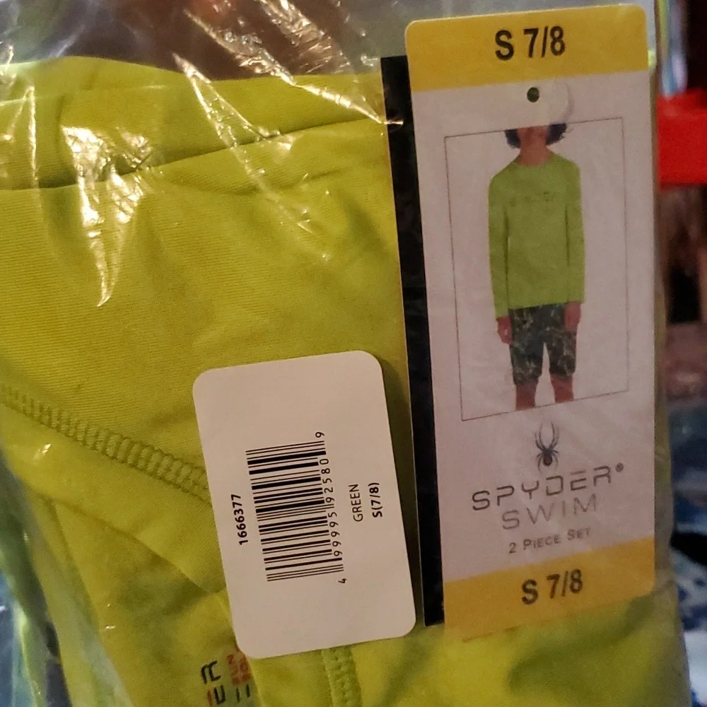 Spyder Boys 2-piece Long Sleeve Swim Set UPF 30+ Sun Protection new